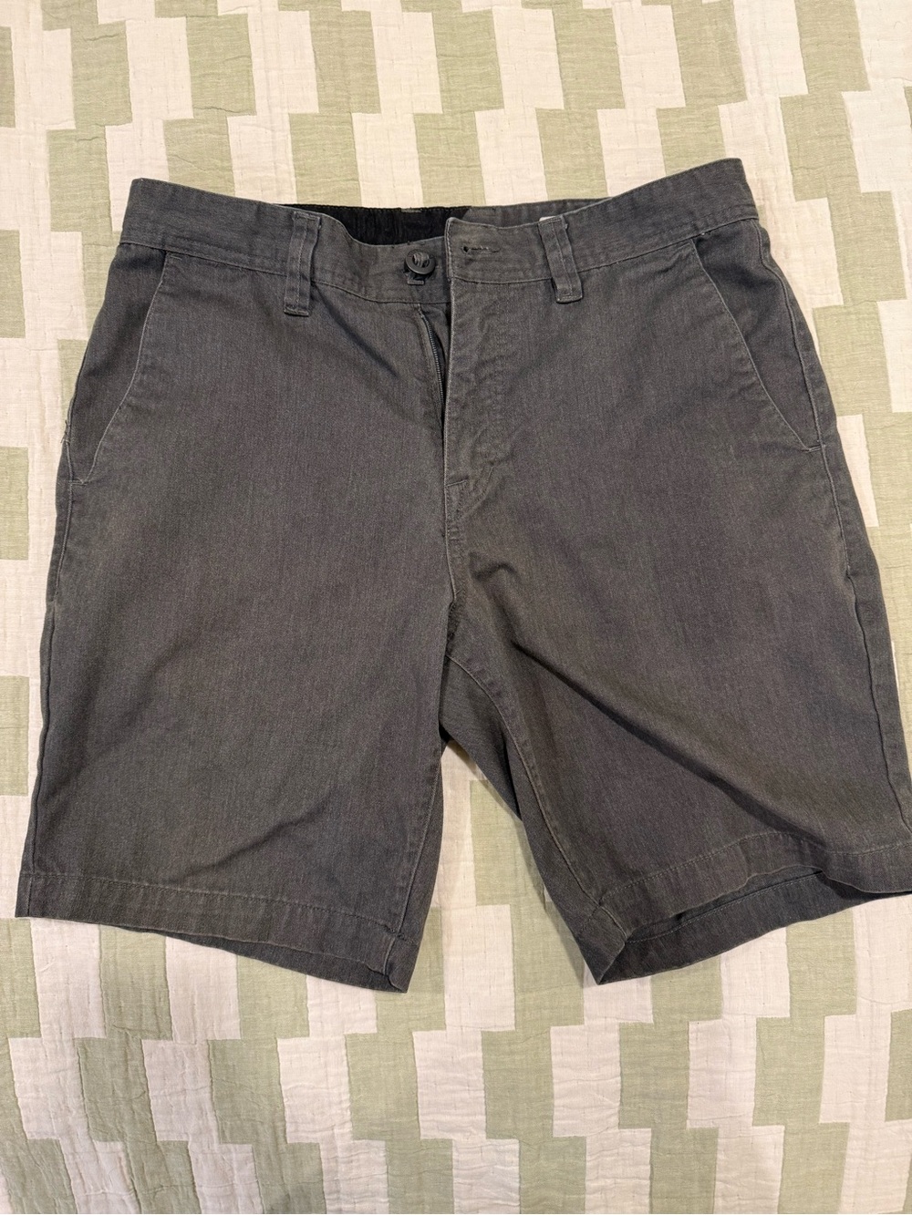 Volcom Men's Dark Gray Flat-Front Shorts